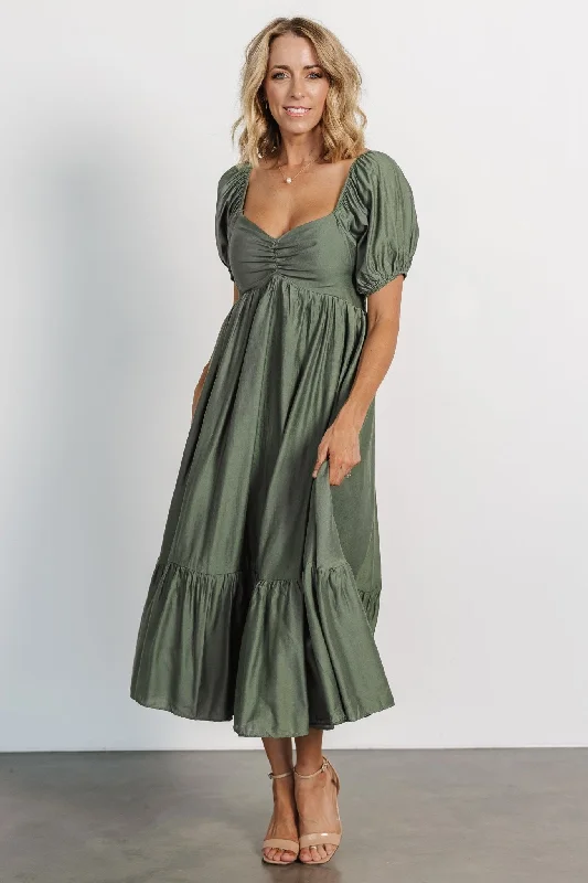 chic shift dressAnnalisa Midi Dress | Olive