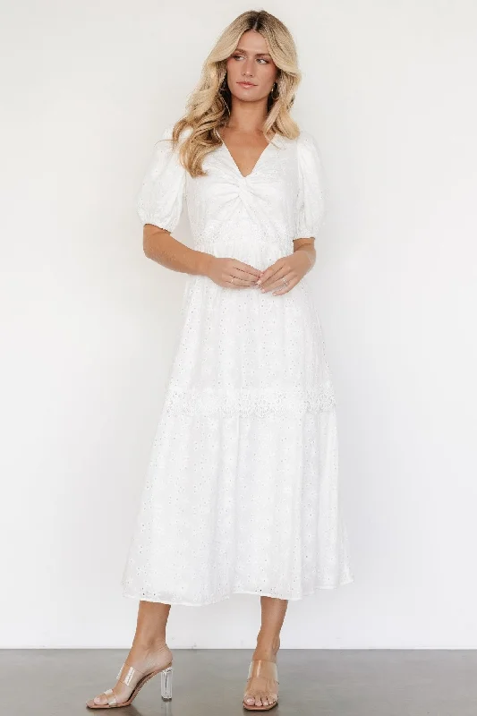 Clearance Items Jackie Eyelet Maxi Dress | Off White