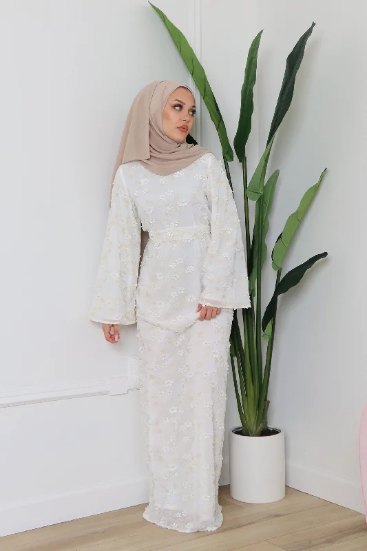 Today’s Special Inara Embroidery Dress- White