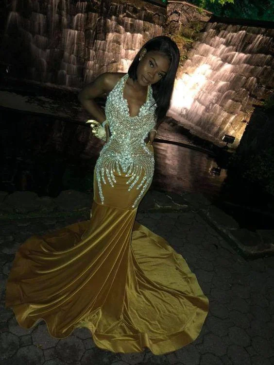 Incredible Offers Sparkling Sequins Mermaid Black Girl Prom Dresses,DS4172
