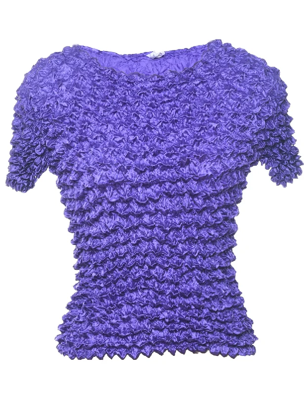 Year-End Clearance Crinkle Purple Top - S