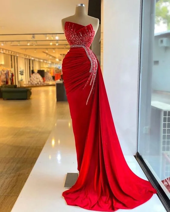 Crazy Deals Mermaid red Long Formal Prom Dress,DS4156