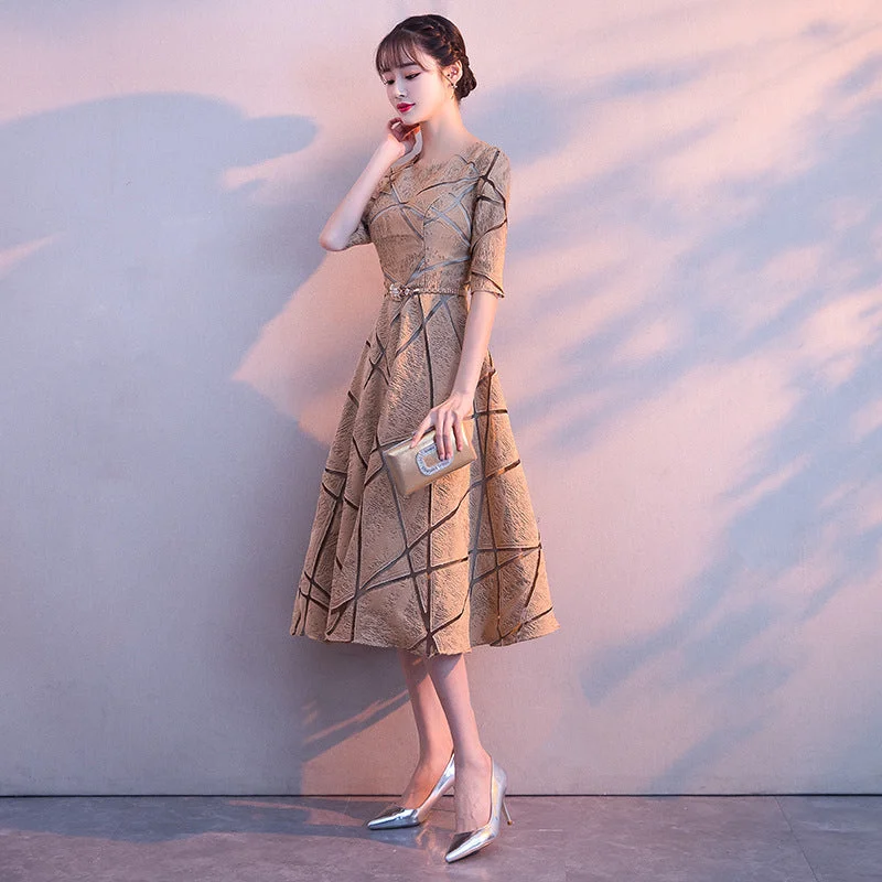 Hot Deal Elegant stand collar Party catwalk long dress for woman  with belt