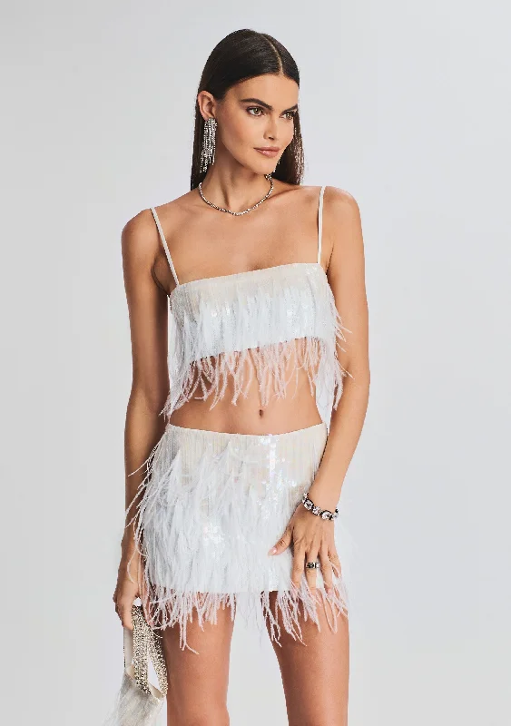 Deal Zone August Feather Sequin Top
