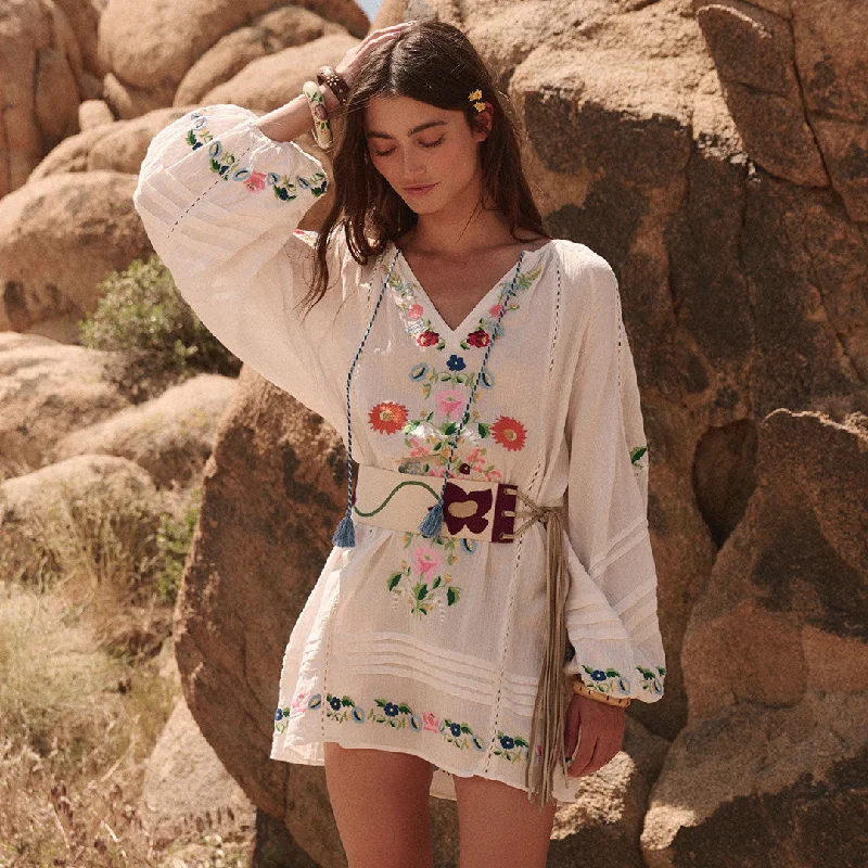 Warehouse Sale Florapaloosa Embroidered Tunic Dress