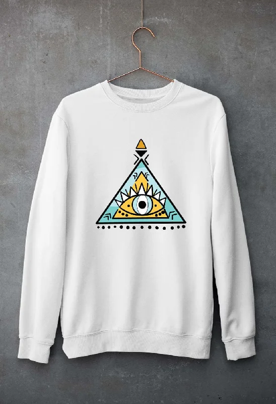 Online Specials Psychedelic Triangle eye Unisex Sweatshirt for Men/Women