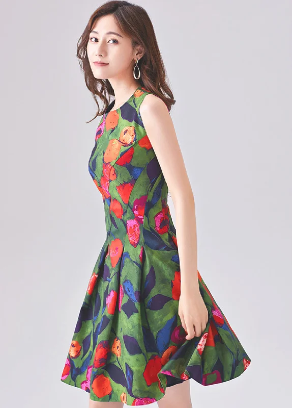 Unbeatable Prices SCANDINAVIA-Sleeveless Floral A-line Dress