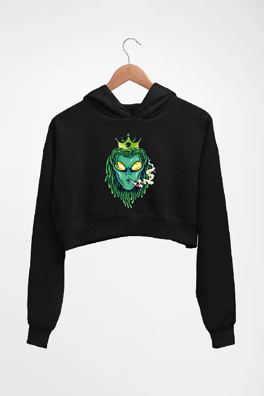 trendy hooded sweatshirtWeed Monster Crop HOODIE FOR WOMEN