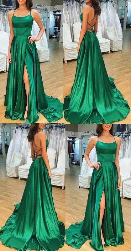 Overstock Sale Simple A-line Long Prom Dresses ,DS4111