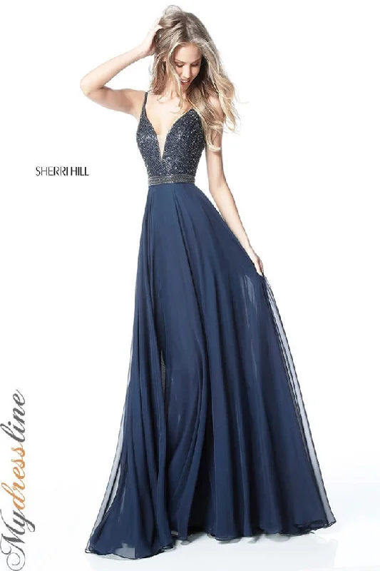 v-neck dressSherri Hill 51009