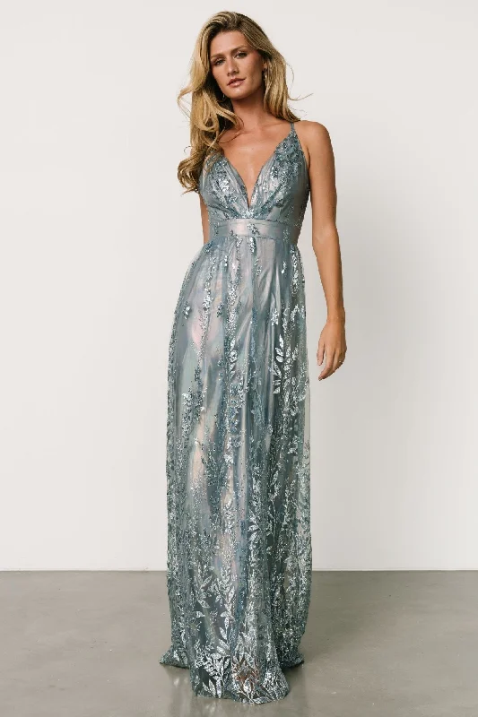 spaghetti strap dressEirena Sparkle Gown | Light Blue