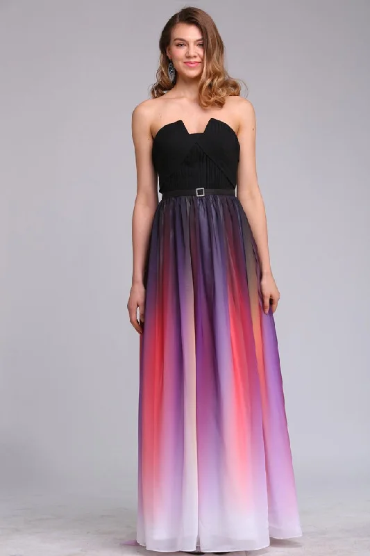 Grand Opening Sale STRAPLESS LOW-CUT MAXI DRESS - S in Clearance