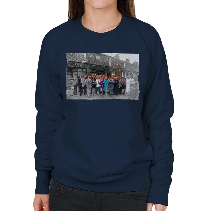 Act Now TV Times Cast Of Coronation Street Outside The Rovers Return Women's Sweatshirt