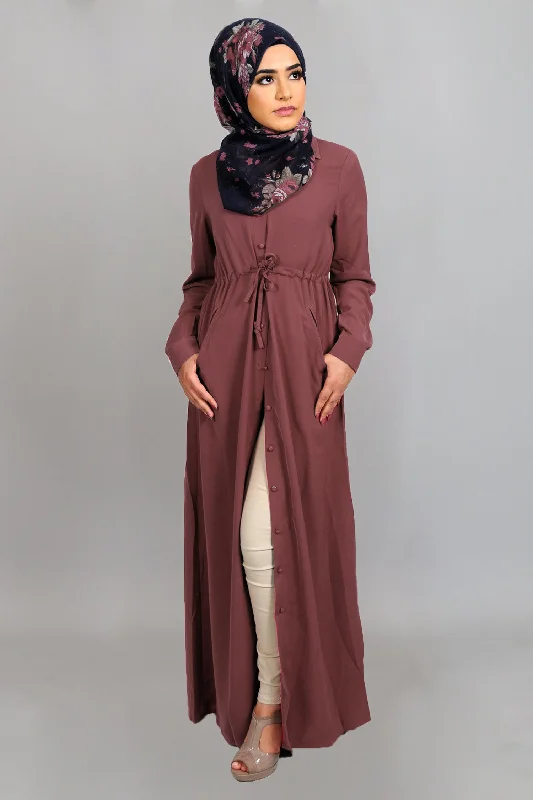 Seasonal Sale Rose Pink Soft Buttoned-Down Maxi Dress