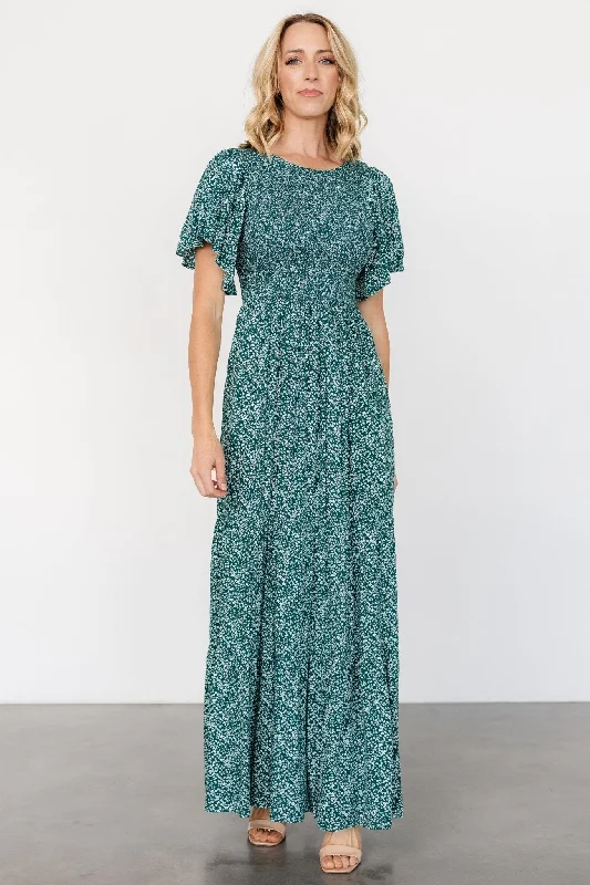 wrap dressEliza Maxi Dress | Green Print