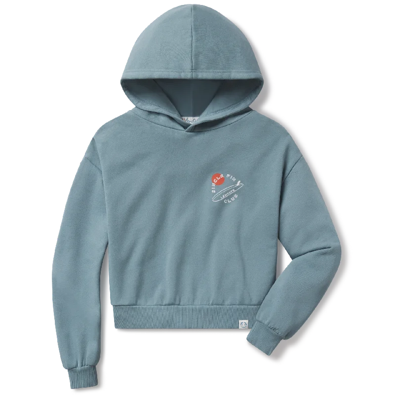 Deal Dash Single Fin Club Crop Hoodie