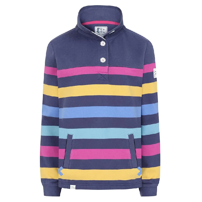 performance gym sweatshirtLJ6 - Striped Button Neck Sweatshirt - Multi