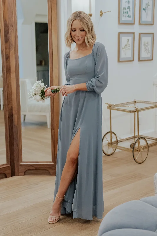 trendy bodycon dressGiselle Maxi Dress | Dusty Blue