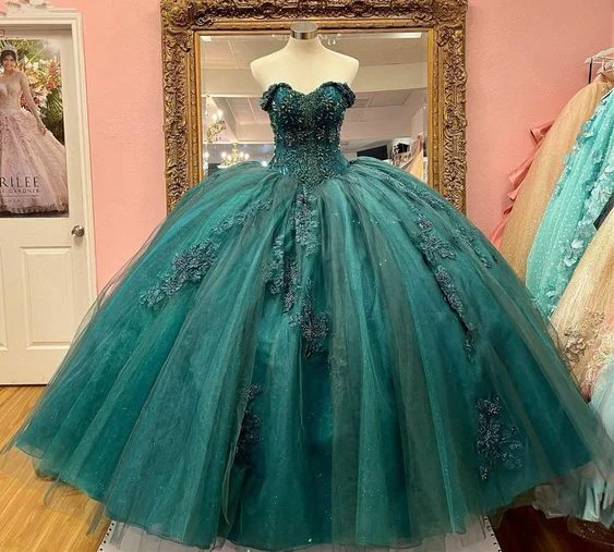 Price Break Green Ball Gown Evening Dress Prom Dress,DS4410