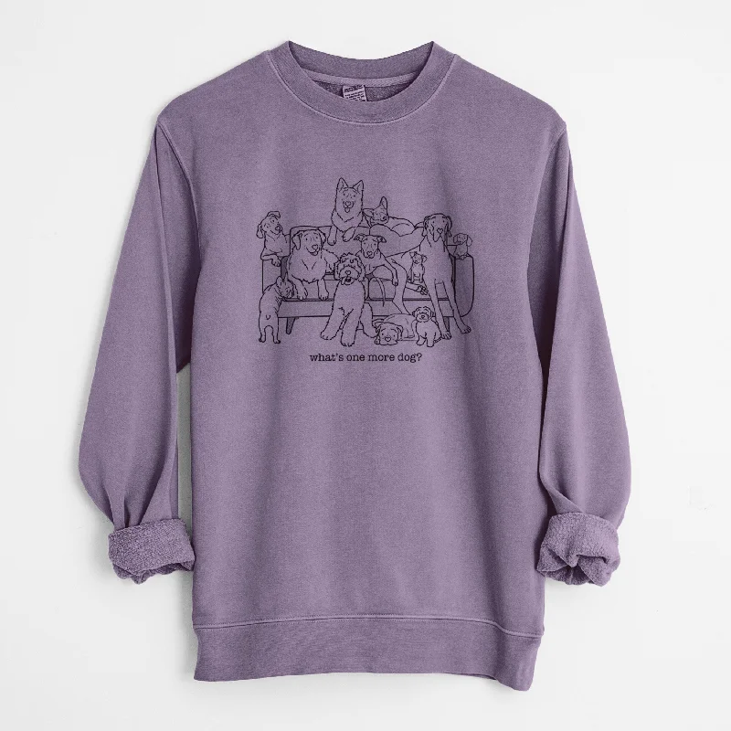 Year-End Clearance What's One More Dog? - Unisex Pigment Dyed Crew Sweatshirt