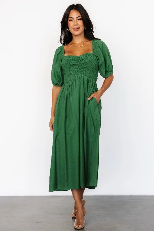 elegant dressStefania Midi Dress | Green