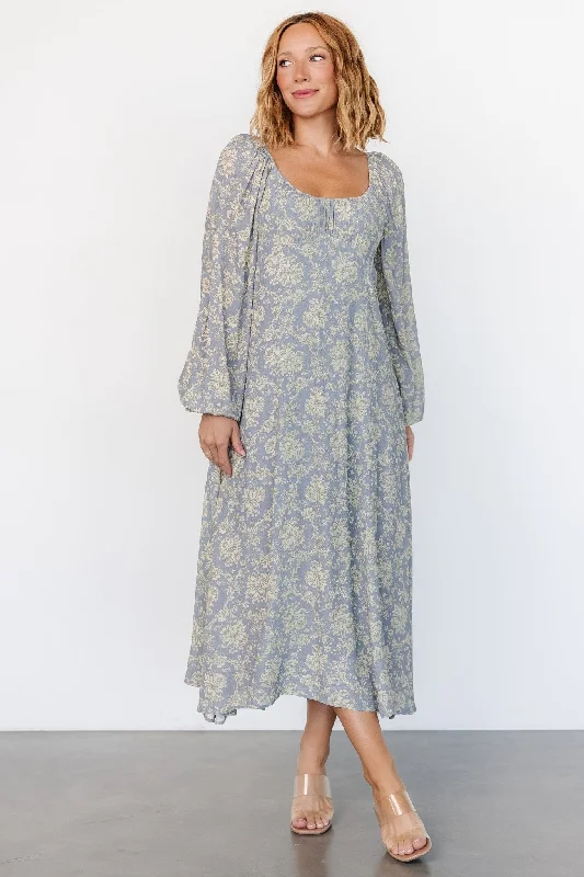 long-sleeve floral dressMcKinney Dress | Blue + Vintage Cream Floral