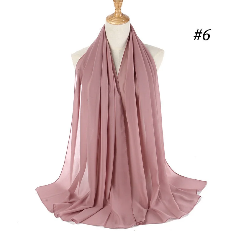 Factory Direct Sale Chiffon Bubble Scarf-Dusty Rose