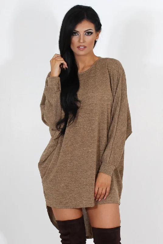 Limited Availability Johanna Camel Drooped Back Jumper