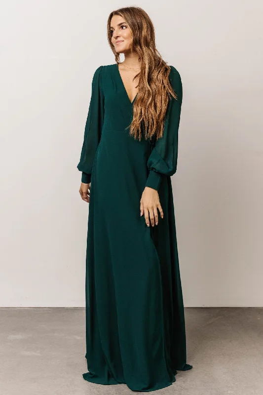 Blowout Sale Kelsey Wrap Dress | Emerald