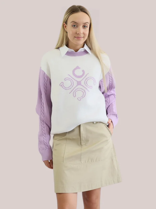 Value Deals Women's Cable Knit Sleeves Jumper
