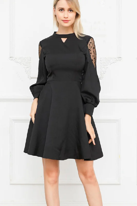 Weekend Special Bell-Sleeve-Back-Bowknot-A-line-Dress