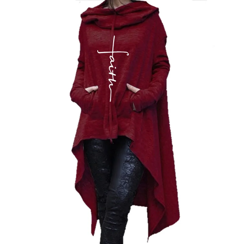 The Best Prices Long embroidered cloak hooded sweater