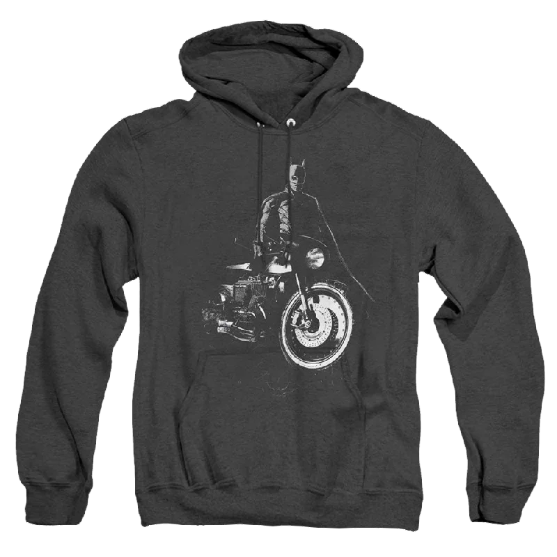 minimal hoodieThe Batman (2022) And His Motorcycle - Heather Pullover Hoodie