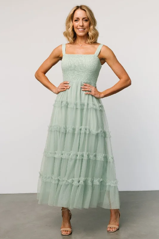 printed dressConstance Tulle Maxi Dress | Light Sage