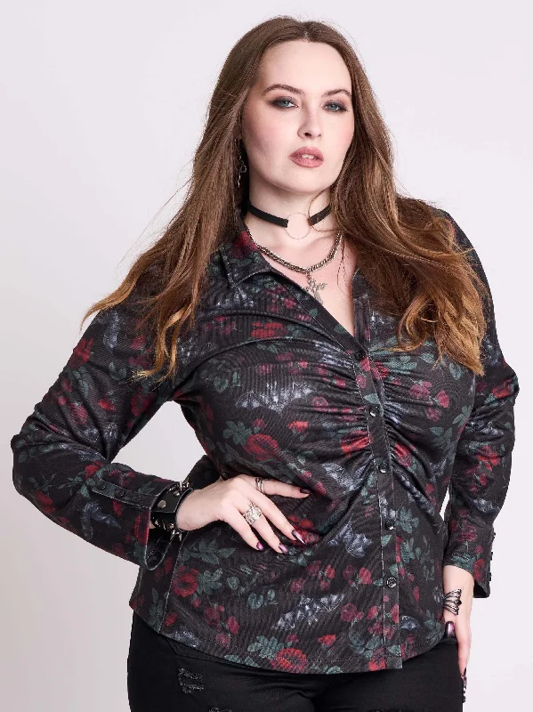 elegant dressBat's Roost Button Up Top