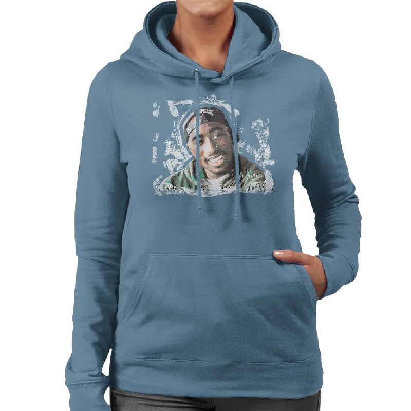 workout-ready hoodieSidney Maurer Original Portrait Of Tupac Shakur Women's Hooded Sweatshirt