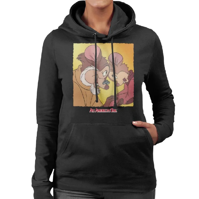 trendy hooded sweatshirtAn American Tail Fieval And Papa Mousekewitz Women's Hooded Sweatshirt