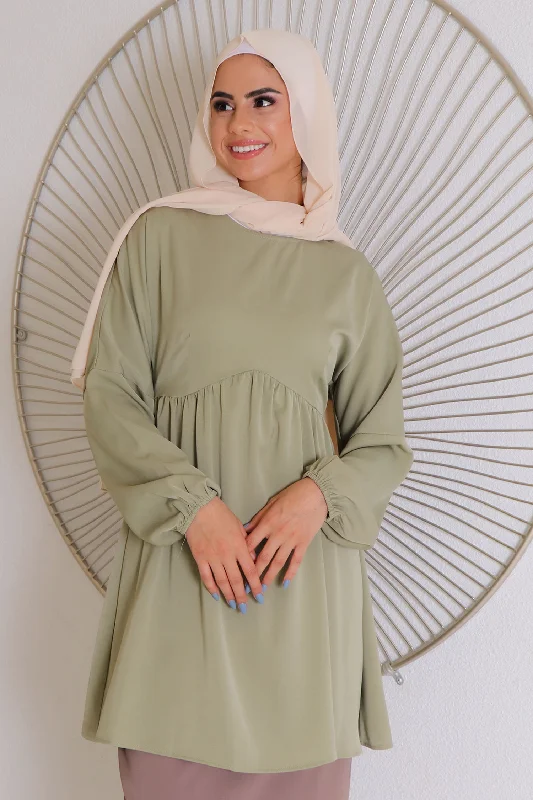 Exclusive Preview Kim Smock Top- Light Sage