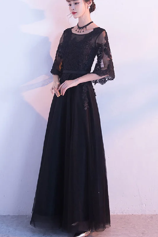 Low Prices FLARE SLEEVE EMBROIDERED BACK BANDAGE TULLE MAXI DRESS