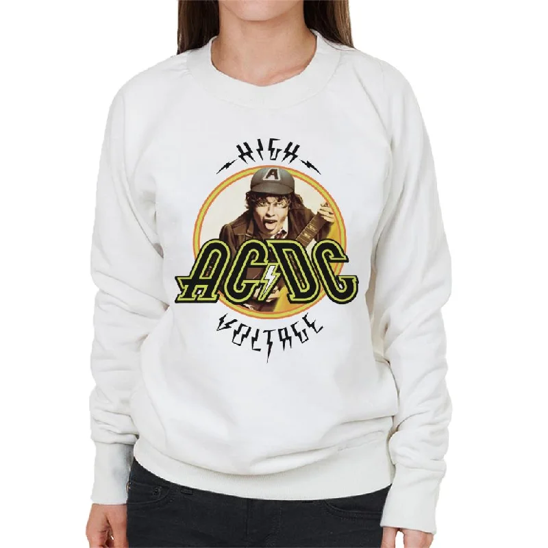 casual workout hoodieAC/DC High Voltage Angus Young Women's Sweatshirt