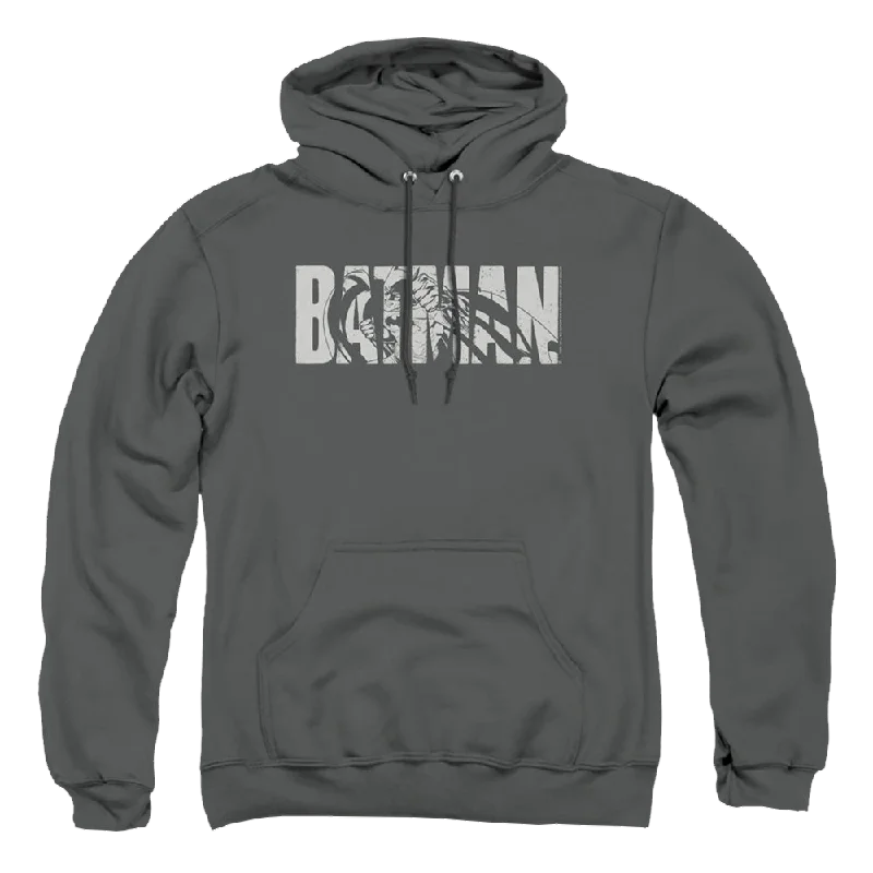 lightweight pullover hoodieThe Batman (2022) Text On Gray - Pullover Hoodie