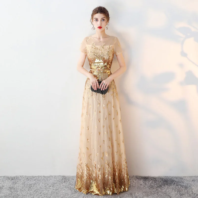Blowout Sale Sequin Tulle Formal Dress