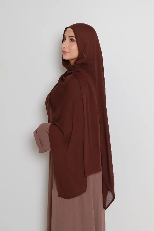 trendy wrap dressRima Modal Scarf- Brown