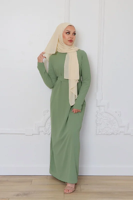 Limited Stock Irene Chiffon Dress- Matcha