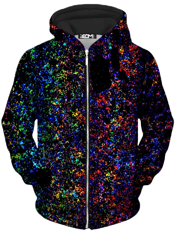 stylish hoodieLightning Rainbow Unisex Zip-Up Hoodie