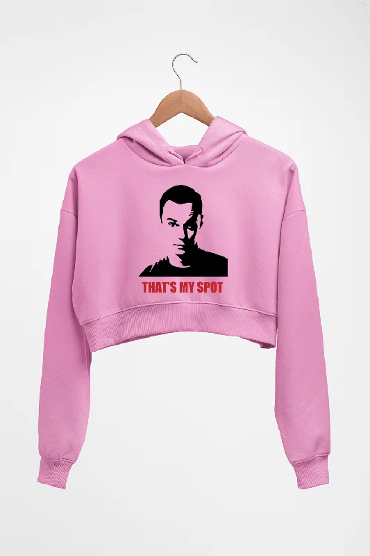 athletic hoodieSheldon Cooper That's My Spot Crop HOODIE FOR WOMEN