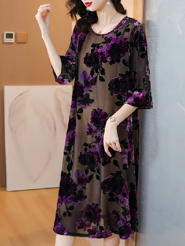 Hot Deal High quality Women velvet  Long Dress