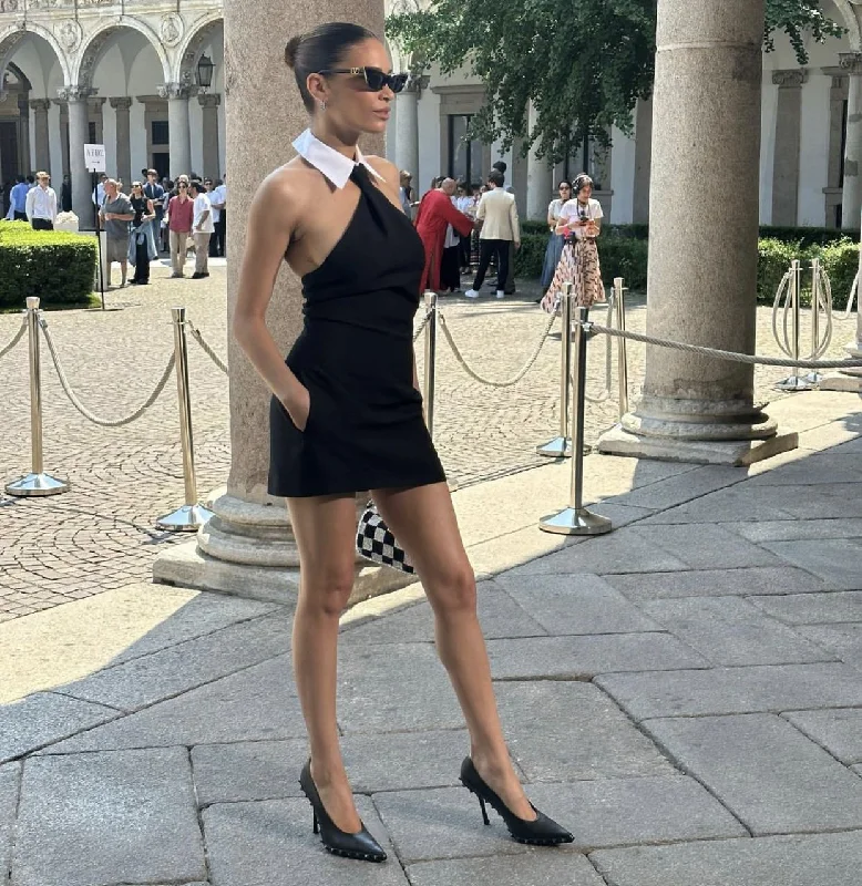Today's Special Off-Shoulder Backless Collar  Elegant Bandage Dress