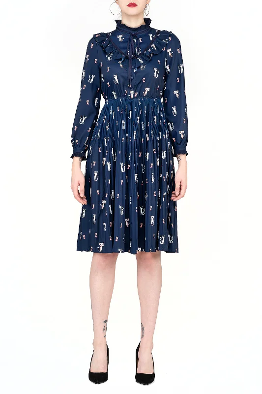 Exclusive Savings SCANDINAVIA-Ruffle Accent Cat Dress