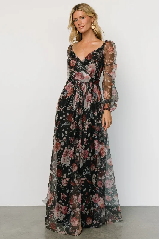 party-ready dressDesiree Tulle Maxi Dress | Black + Berry